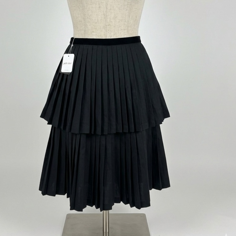 NET ✨ Petit Clair Pleated kids Black Tiered Skirt - size 16